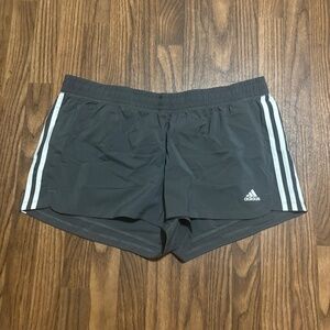 Adidas* High Rise Woven Aero Ready Pacer 3 Stripes Training Shorts * Woman XL